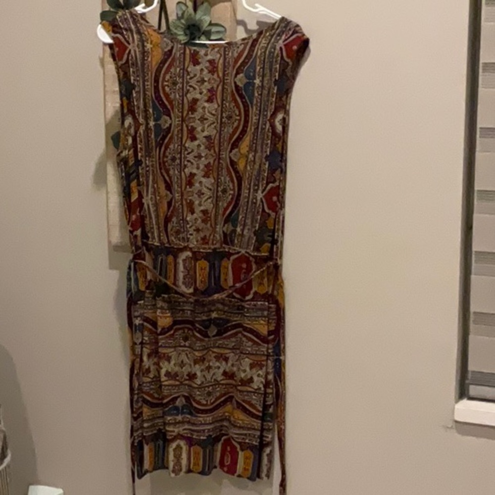 Lucky Brand Sleeveless Bohemian Multicolor Sleeveless Dress size large NWT - Picture 7 of 7